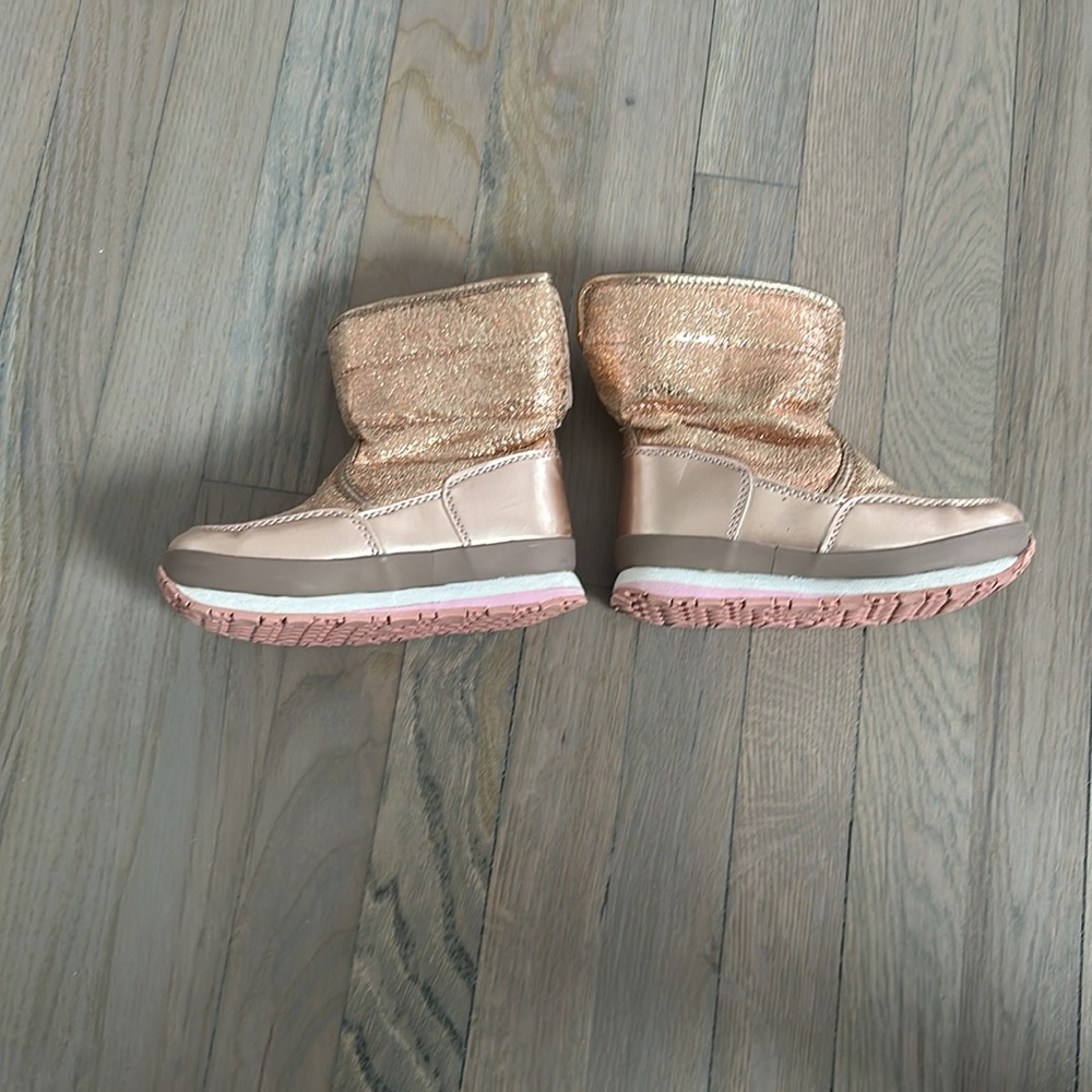 Rose Gold Glitter Rubber Duck Snow Joggers Size 11